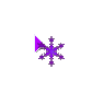 Purple Spinning Frozen Snowflake