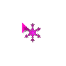 Pink Spinning Frozen Snowflake