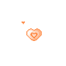 Orange Spinning Heart Within A Heart
