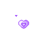 Purple Spinning Heart Within A Heart